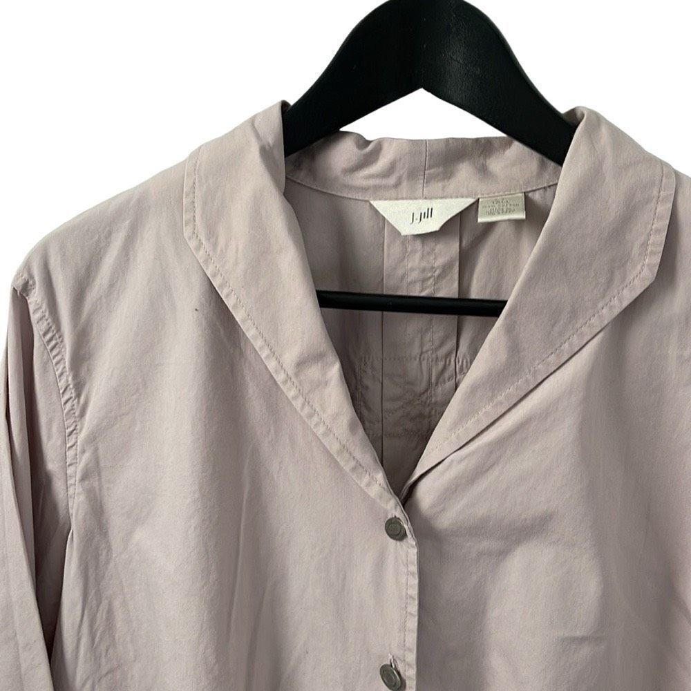 J. Jill Button down cotton top. Mauve Size LARGE‎… - image 2